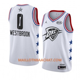 Maillot NBA Oklahoma City Thunder Russell Westbrook 0 2019 All-Star Jordan Brand Blanc Swingman - Homme